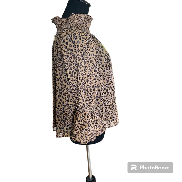 CeCe Cheetah Print Blouse | Small - Picture 2 of 4